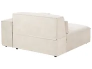 Modular Sofa 3 Seater HELLNAR with Ottoman Velvet Light Beige_911020