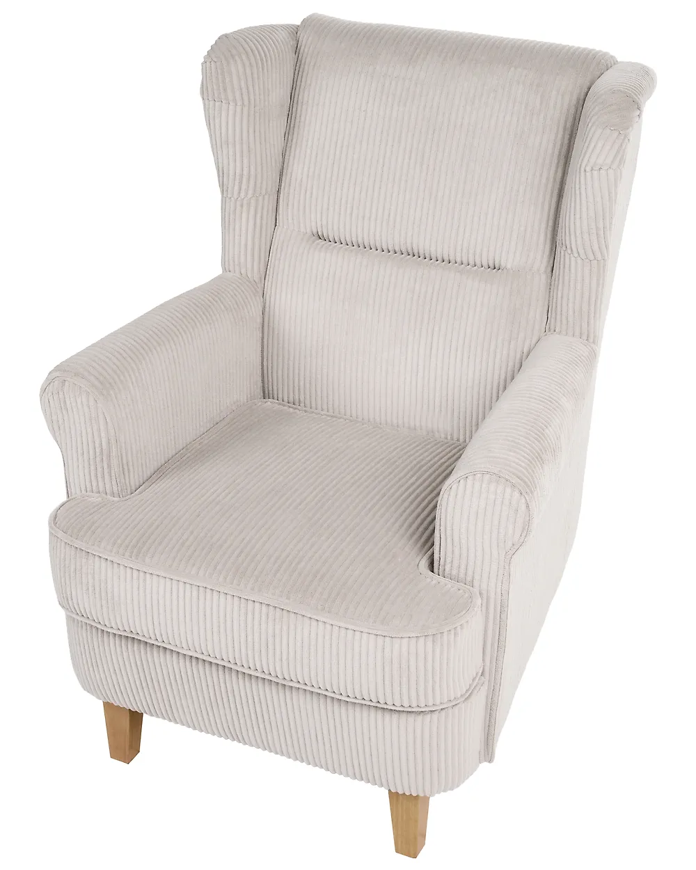 Wingback-tuoli ABSON Vakosametti Beige_1186226
