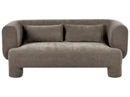 Living Room Set 6 Seater HOGBO Fabric Brown_1049940