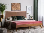 Bed ISTRES 160 x 200 cm (EU King Size) Dark Ash Wood_727919