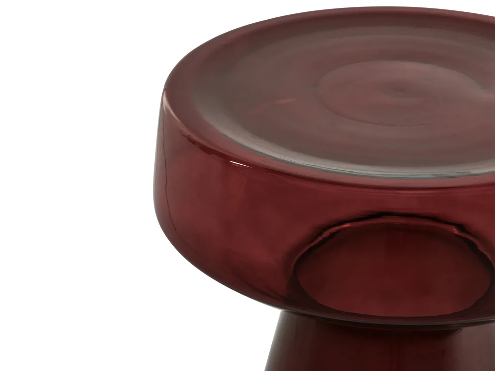 Set of 2 Side Tables LAGUNA/CALDERA Glass Dark Brown_1093660