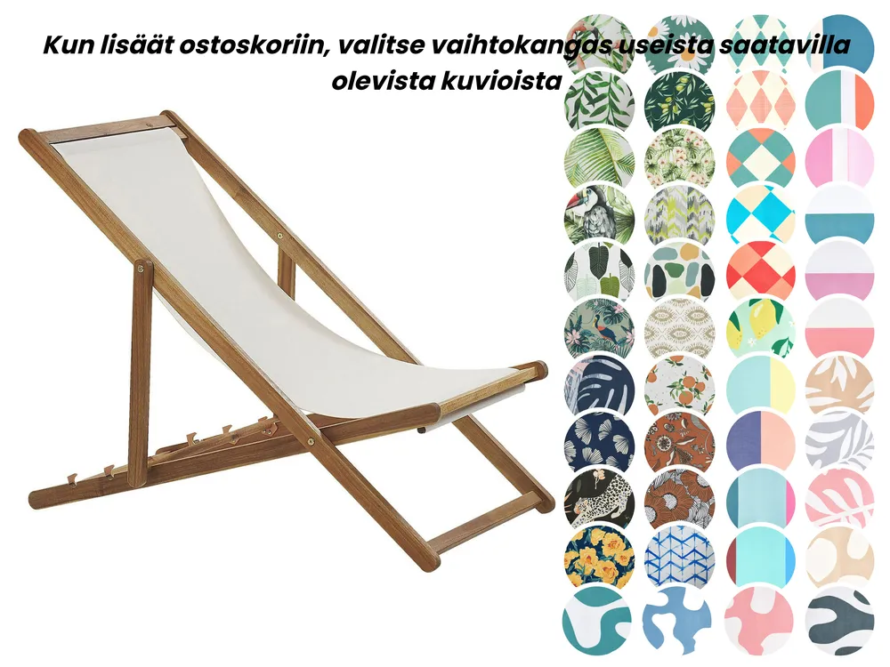 Aurinkotuoli taitettava ANZIO vaihtokankailla Akaasia Vaaleanruskea_860120