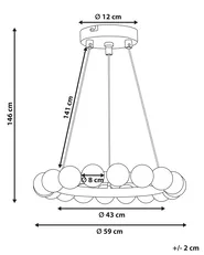 Pendant Lamp GEORGES Metal Gold_872854
