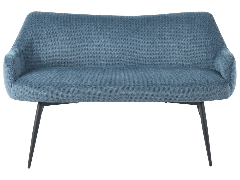 Dining Bench 2 Seater ARENDAL Fabric Blue