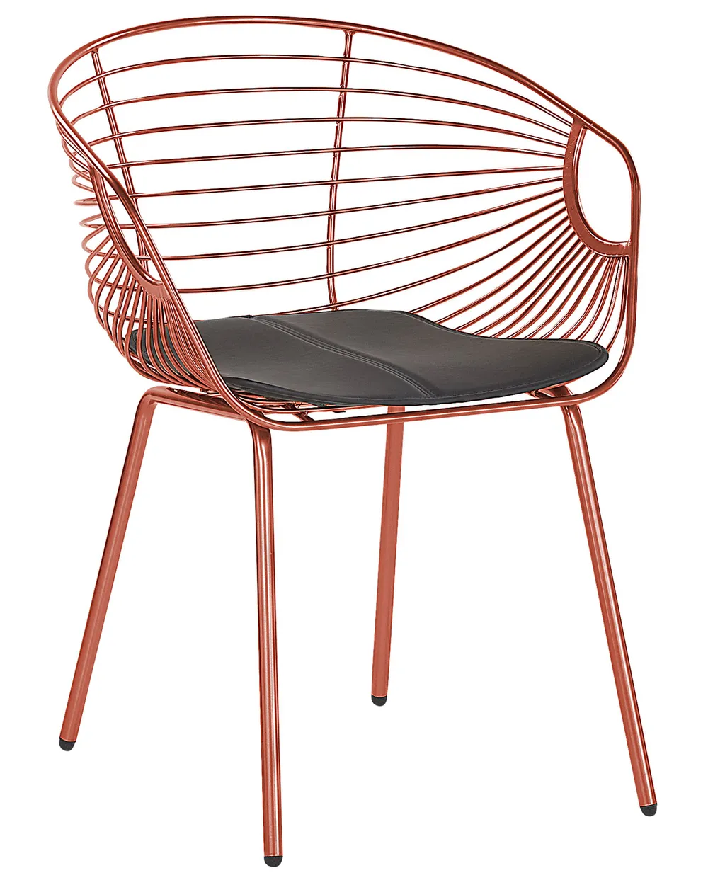 Set of 2 Dining Chairs HOBACK Metal Copper_868135