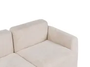 Modular Corner Sofa 3 Seater HEDE with Ottoman Fabric Light Beige Right Hand_1092190