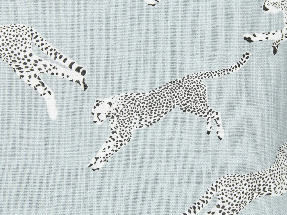 Set of 2 Decorative Cushions ARALES 30 x 50 cm Cotton Light Grey Animal Pattern_893085