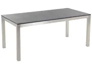 Garden Dining Set 6 Seater GROSSETO Granite Flamed Black/ Grey_435228