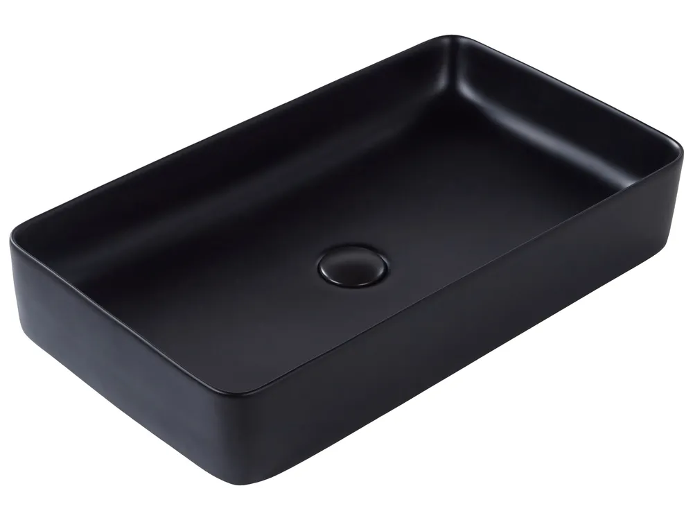 Countertop Basin ULUA 610 x 350 mm Ceramic Black