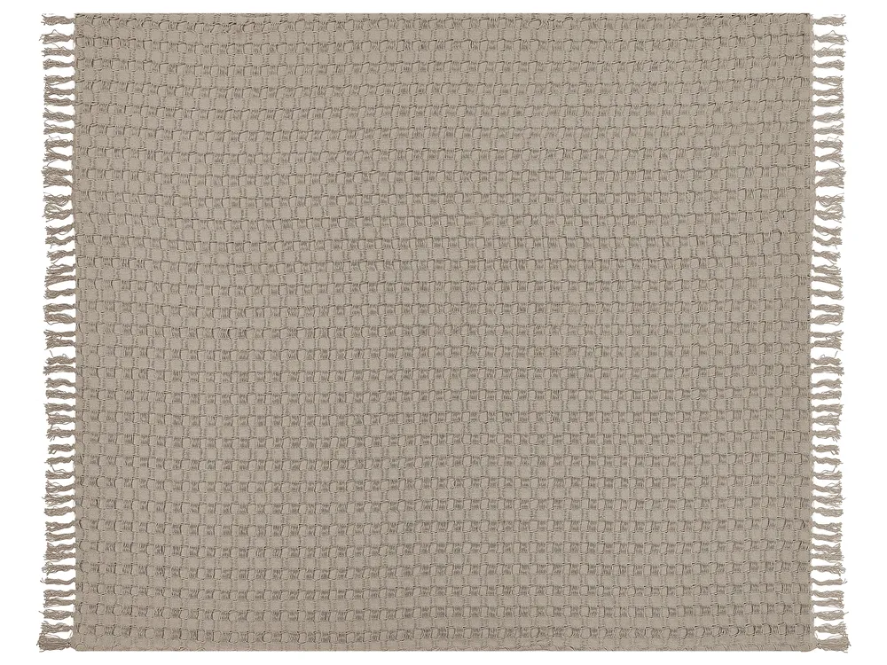 Päiväpeitto BERE Puuvilla 200 x 220 cm Ruskeanharmaa_918074