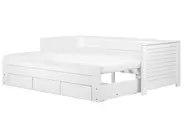 Bed with Storage Drawers Wood CAHORS 90 x 200 cm (EU Single) White_729483