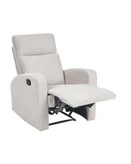 Reclinerfåtölj VERDAL Inklusive fotstöd Sammet Beige_1081139