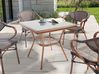 Garden Dining Table CASPRI II 80 cm 80 cm Glass Grey