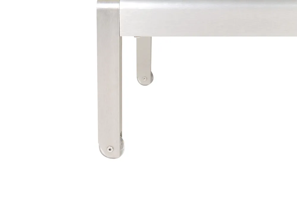 Sun Lounger NARDO Reclining Metal Black/ Silver_862932