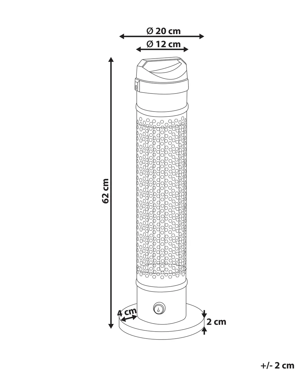 Freestanding Infrared Patio Heater KRAKATOA 1000 W Black_815768