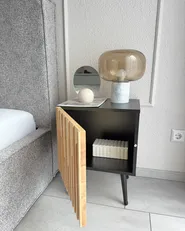 Bedside Table DALCROSS Brown/ Black_1056643