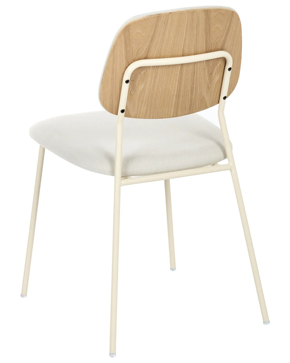 Set of 4 Dining Chairs RILEY Fabric Off-White_1039704