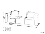 Modular Sofa 3 Seater AXEBO Boucle Brown_1075839