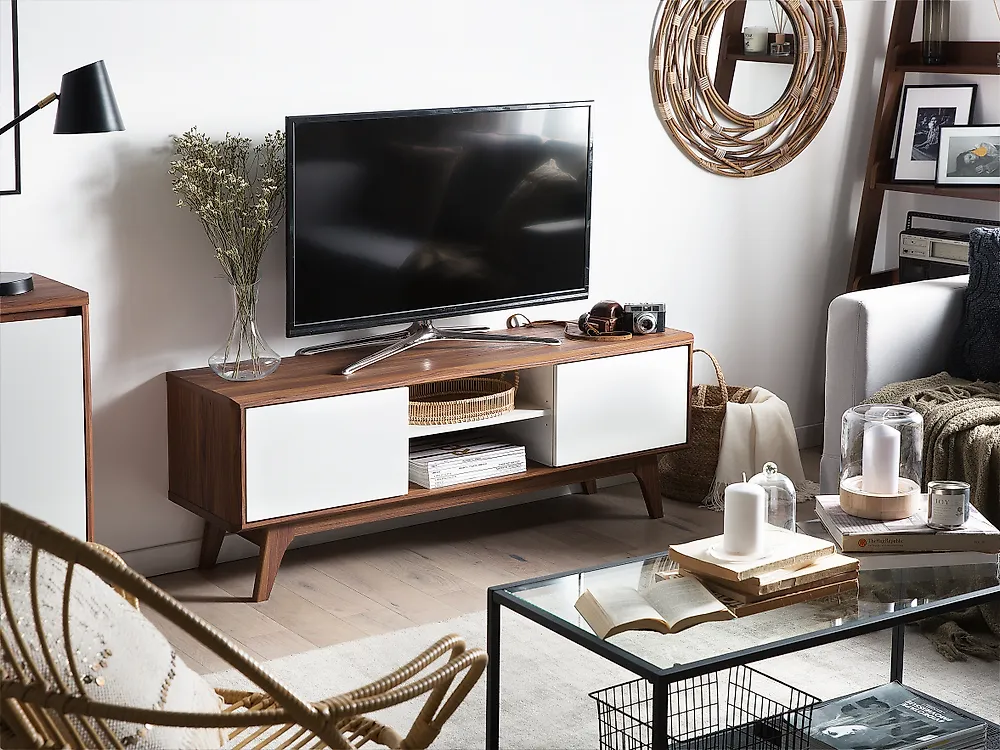 TV-taso ROCHESTER Ruskea/valkoinen_1174372