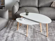 Set med 2 soffbord FLY Vit_975682
