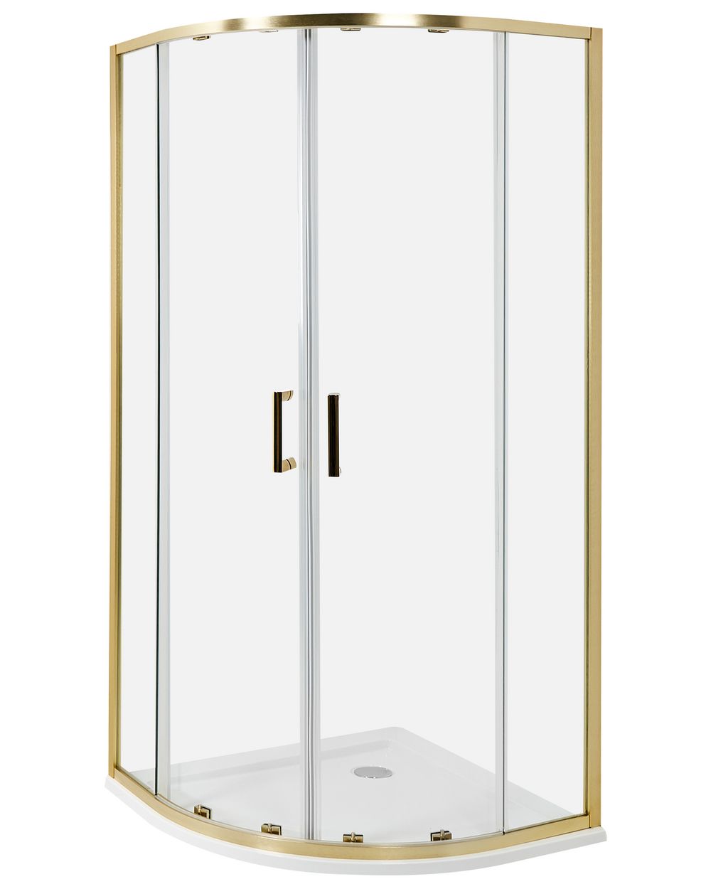 Duschväggar JUKATAN 900 x 900 x 1850 mm Guld