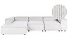 Modular Corner Sofa 4 Seater ARDAL Corduroy Off-White Right Hand