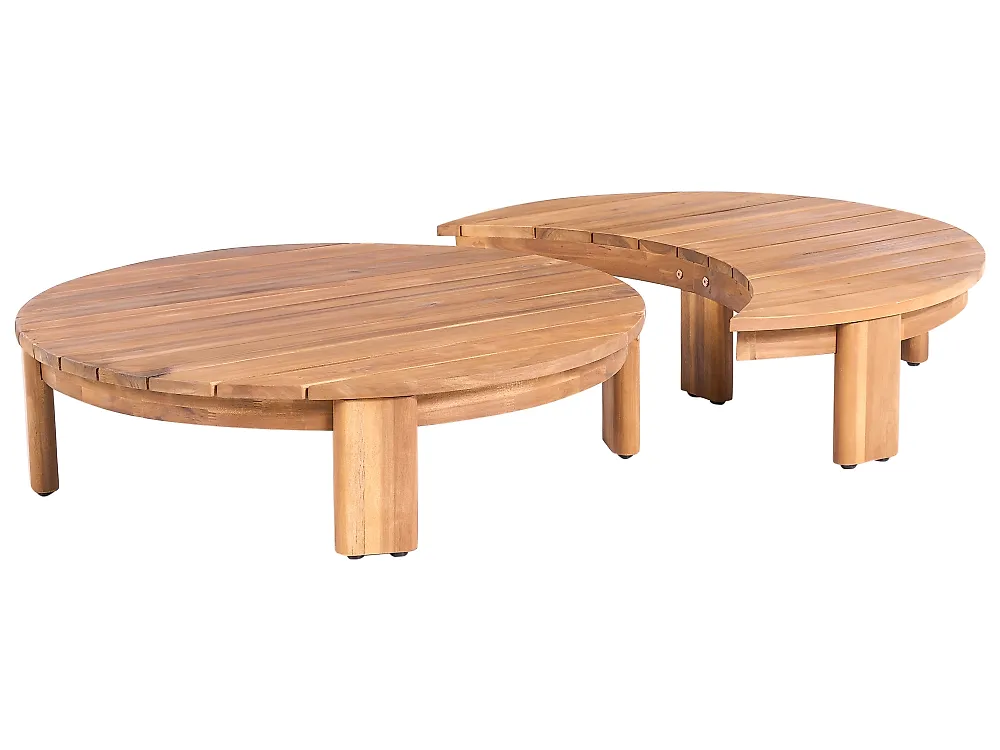 Garden Coffee Table ARZELLO  135 cm 90 cm Acacia Wood Brown_1163941