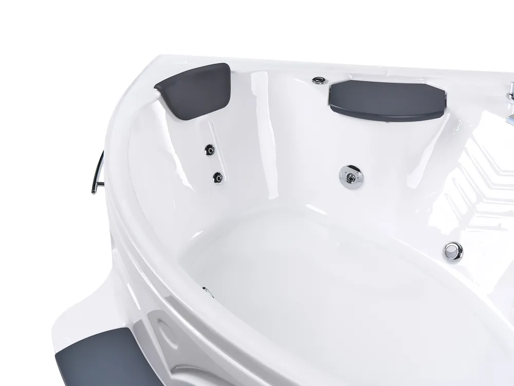 Corner Hot Tub with LED CUYABENO 2110 x 1500 mm White_1033729