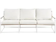 Garden Sofa Set 5 Seater VENARIA with Tables Metal Beige/ White_1054003