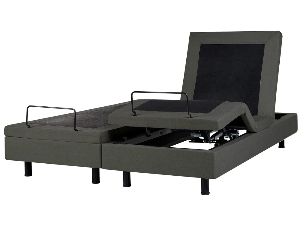 Adjustable Bed without Headboard Fabric DUKE II 180 x 200 cm (EU Super King) Dark Grey_987946
