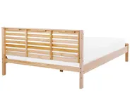 Bed Pine Wood CARNAC 180 x 200 cm (EU Super King) Light Brown_677862