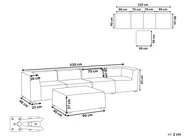 Garden Sofa with Ottoman 4 Seater AREZZO Modular Beige_848106