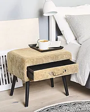 Sängbord med förvaringslåda EUROSTAR Manchester Mörkbeige_773634