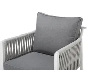 Garden Lounge Set with Table 4 Seater LATINA Metal Grey_702666
