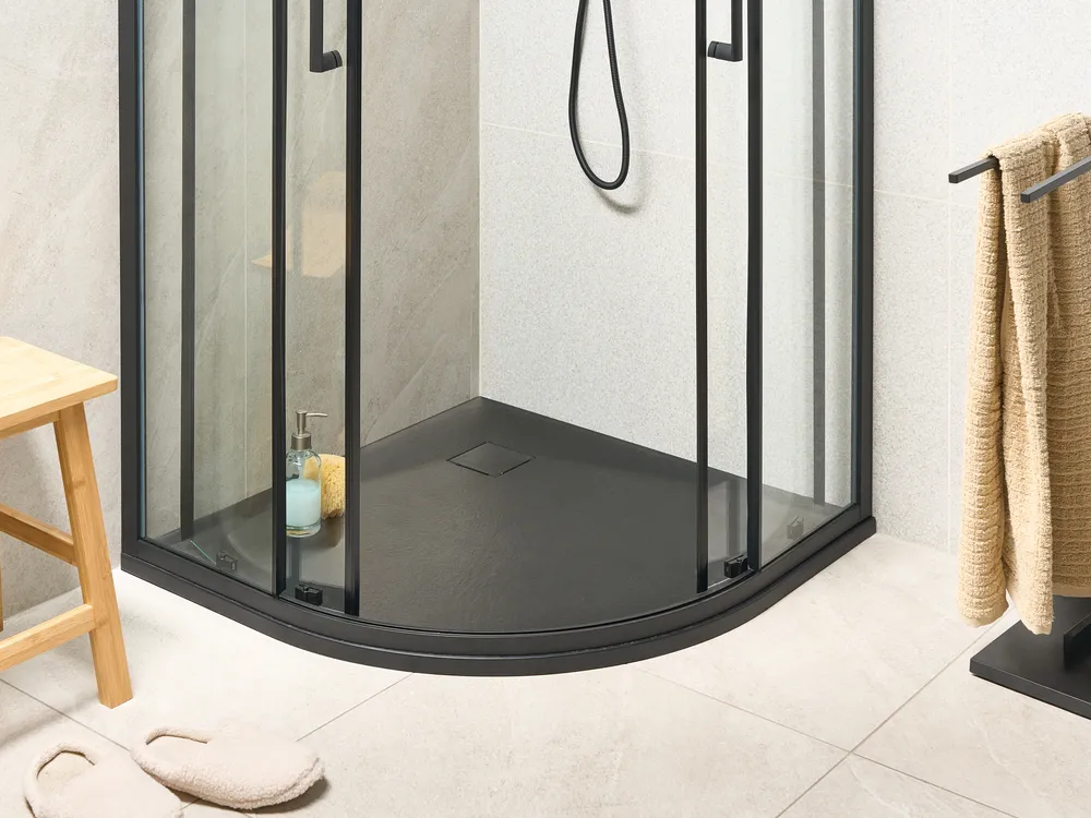 Shower Tray PARON 900 x 900 x 30 mm Black