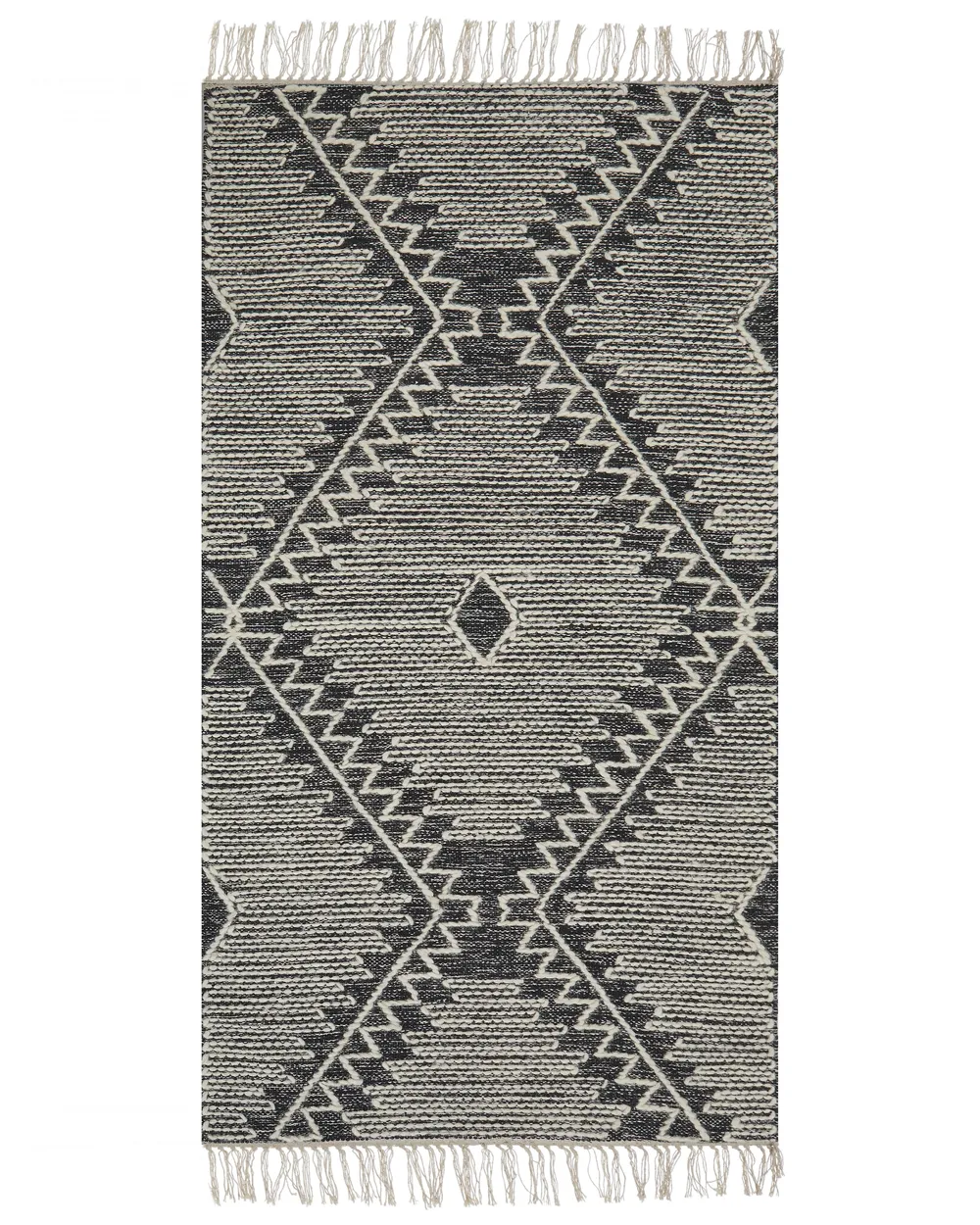Matto ARBAA Musta 80 x 150 cm Puuvilla_848943