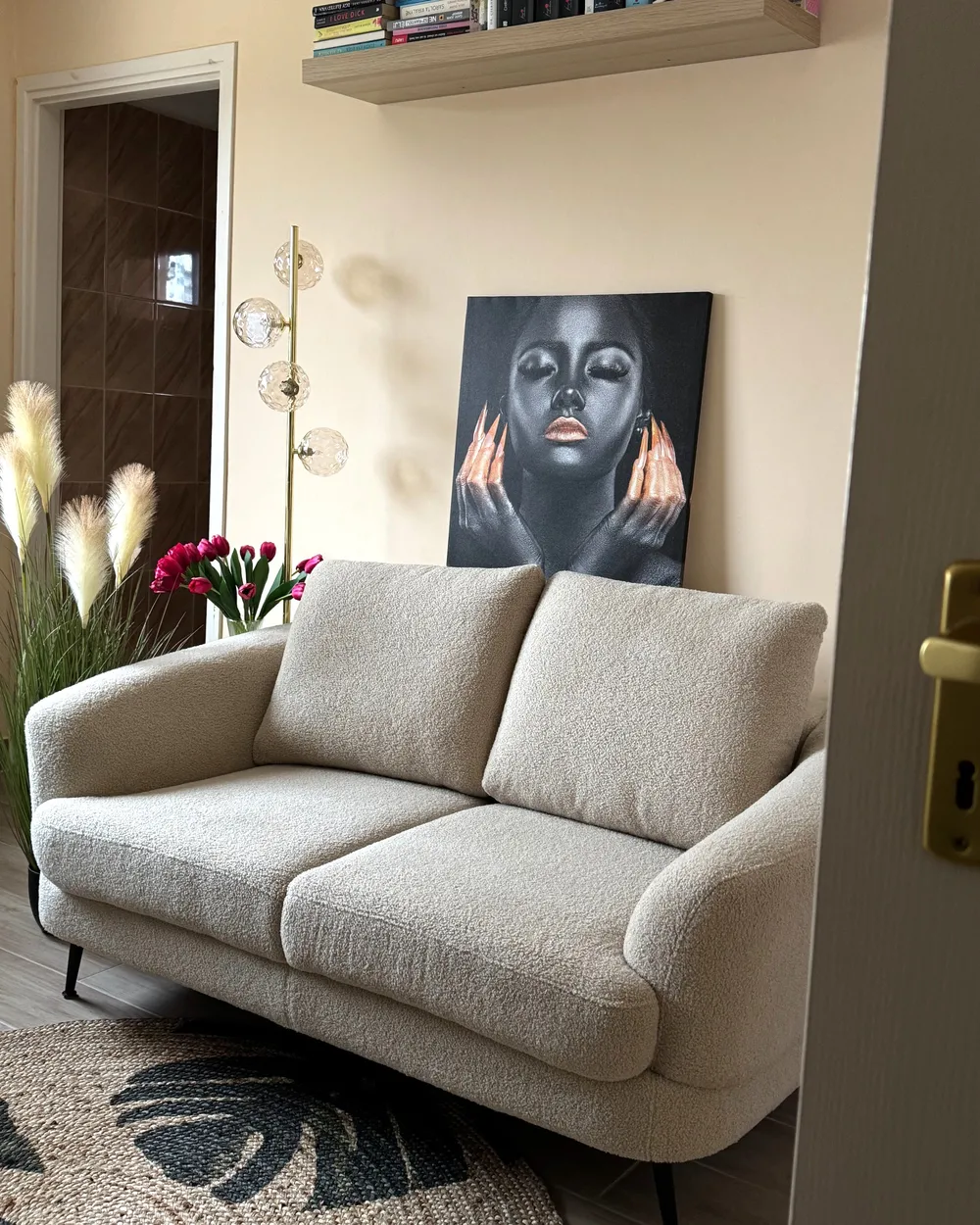Sofa 2 Seater KJAER Boucle Light Beige_1056922