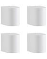 Set of 4 Outdoor Wall Lights AVIA White