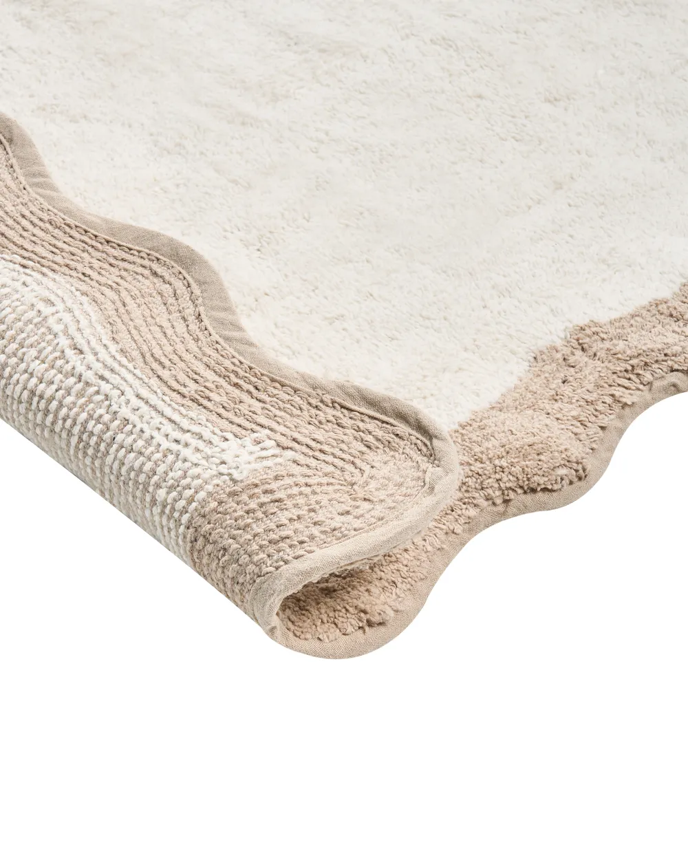 Bath Mat NANGAL Brown/ Beige 60 x 90 cm Cotton_1025941