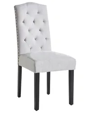 Set of 2 Dining Chairs SHIRLEY Fabric Grey_970160