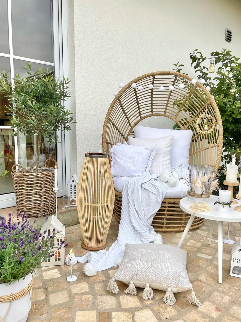 Lantern TAHITI 72 cm Bamboo Natural_808968