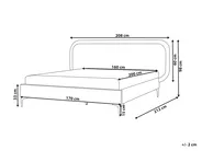 Bed Velvet SUZETTE 160 x 200 cm (EU King Size) Light Grey_989486