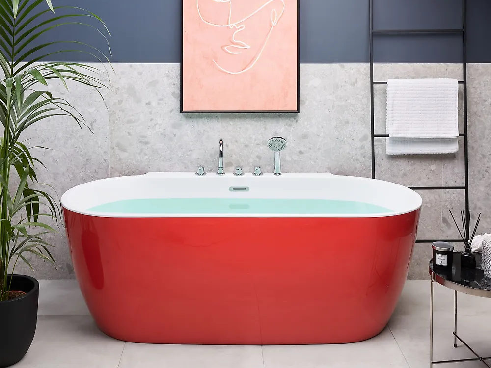 Kylpyamme vapaasti seisova ROTSO 170 x 80 cm Punainen_1178210