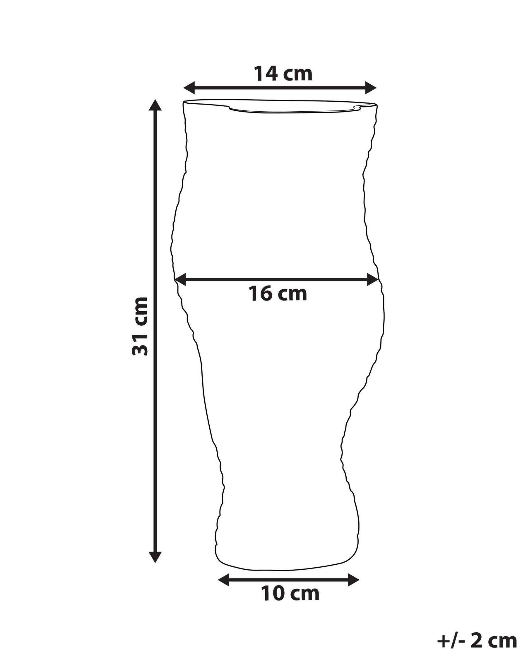 Flower Vase DYTIKO 31 cm Glass Grey_838264