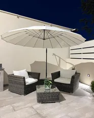 Cantilever Parasol 268 cm CALABRIA II Light Beige_949357