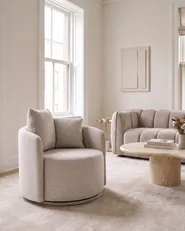 Svängbar fåtölj ENNORA Beige_1072910
