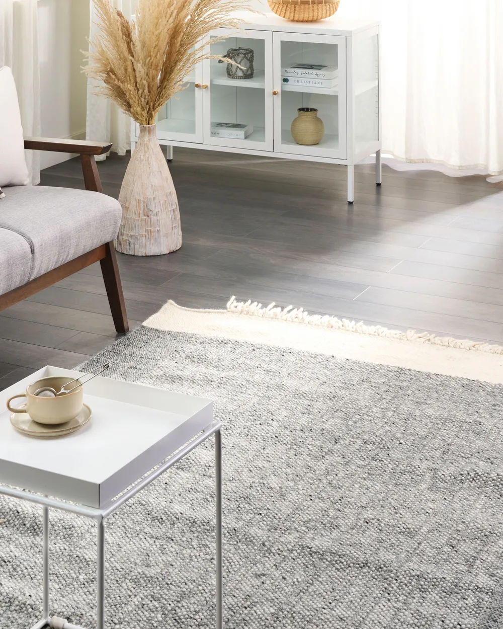 Rug TATLISU Grey 160 x 230 cm Wool