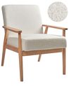 Armchair ESRUM Boucle Light Brown/ White