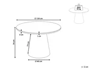 Dining Table WYLIE Dark Ash Wood 120 cm 120 cm_1101710
