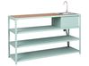 Outdoor Kitchen Island with Sink AVETRANA Light Green Metal